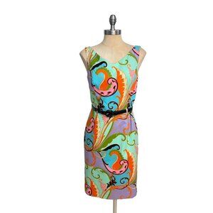 David Meister Women's Dress Multicolor Abstract Print Size 8 fits size 6